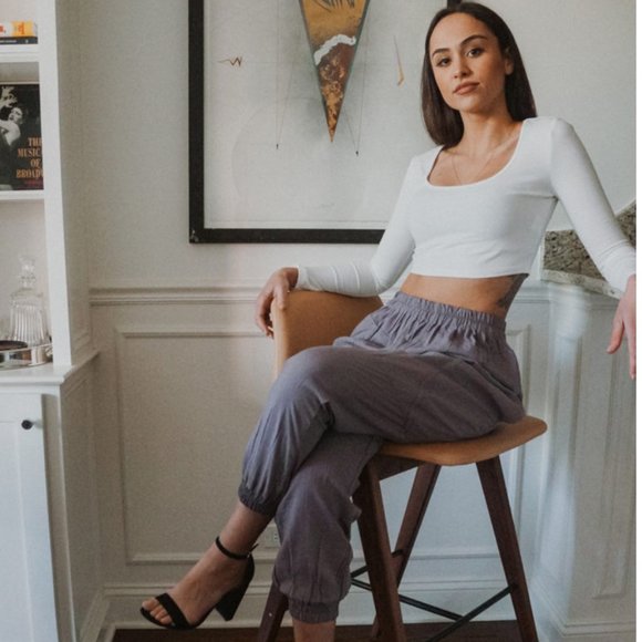 NWT Pocketed Long Parachute Joggers - Picture 3 of 4